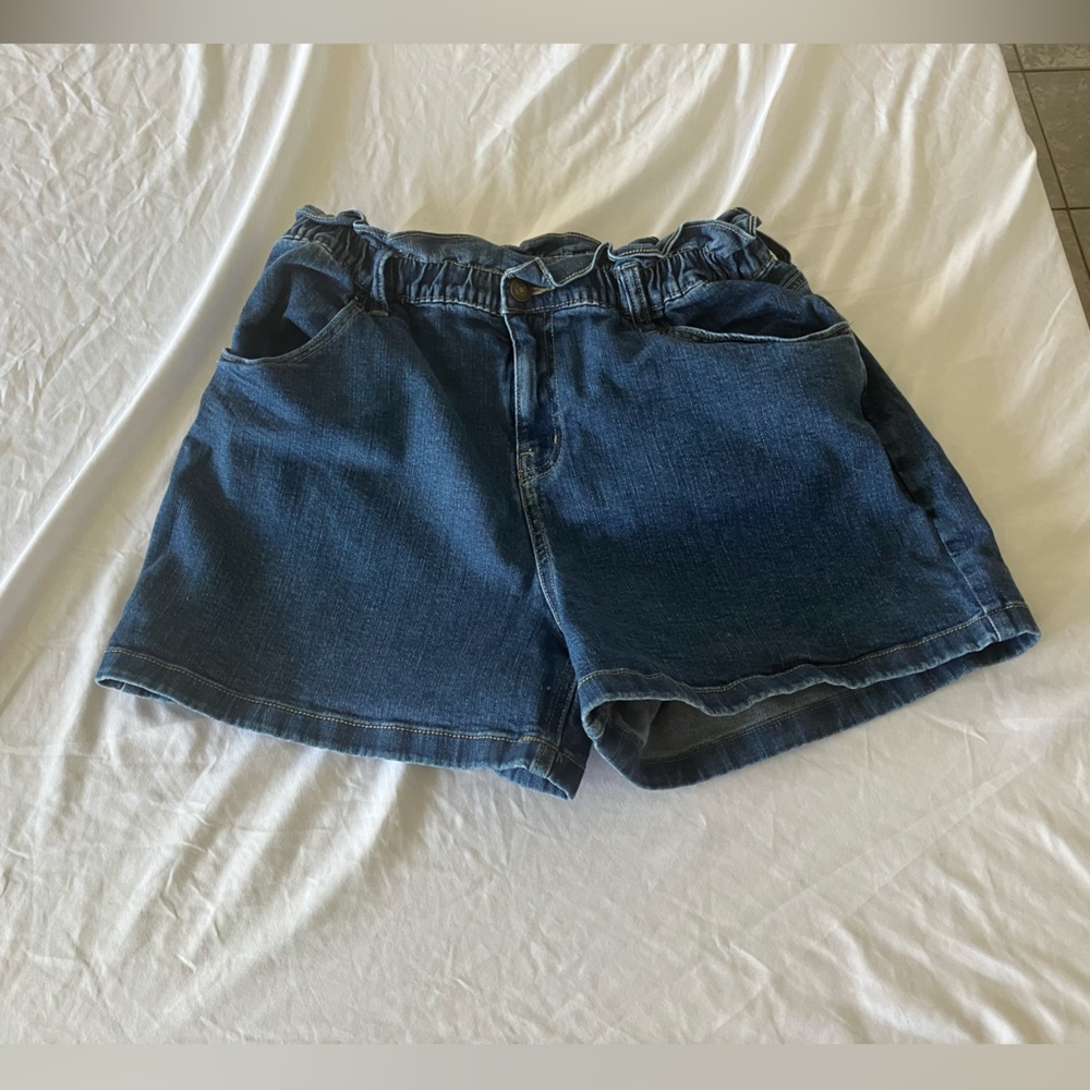 Women's Blue Denim Shorts by Time and True